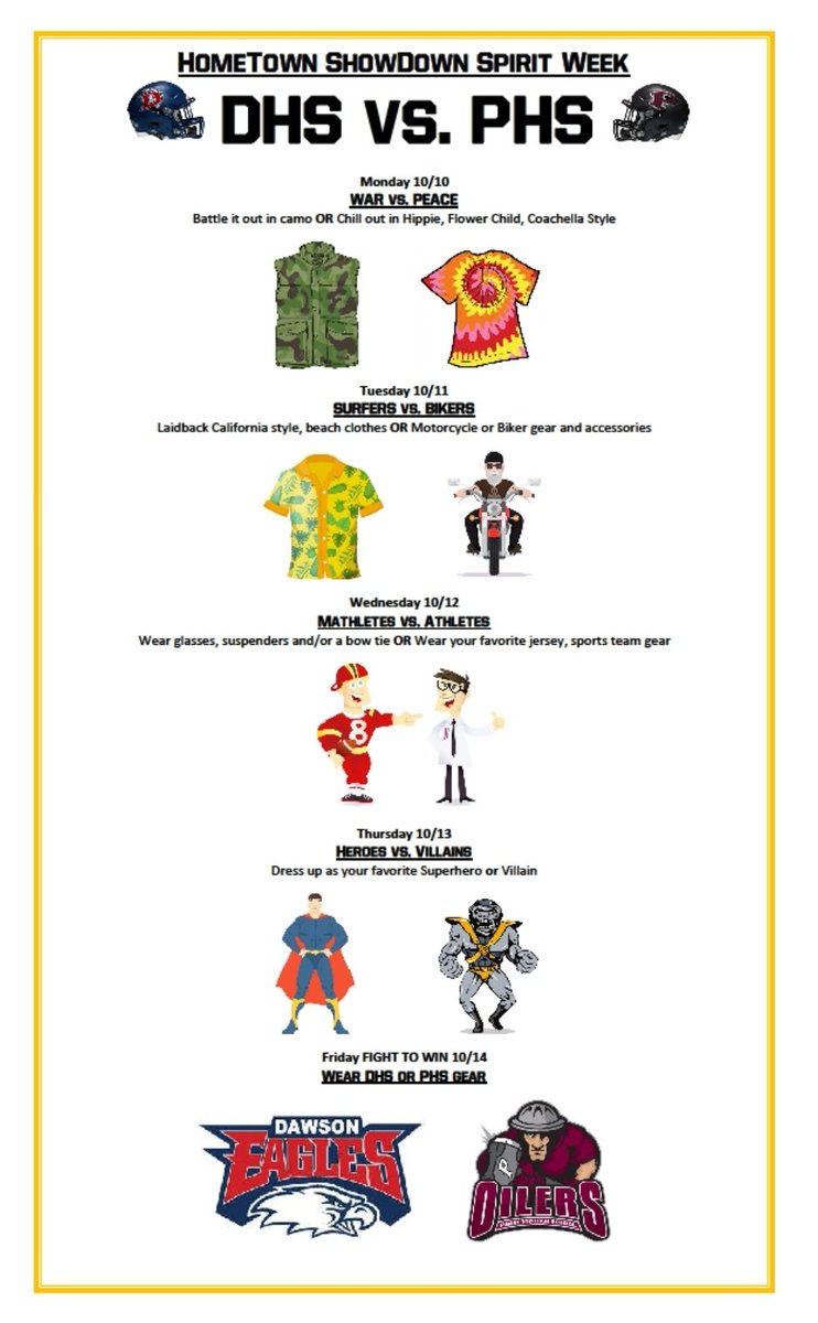PACEPISD's tweet photo. Happy Spirit Week!!! https://t.co/XVCI1xYj17