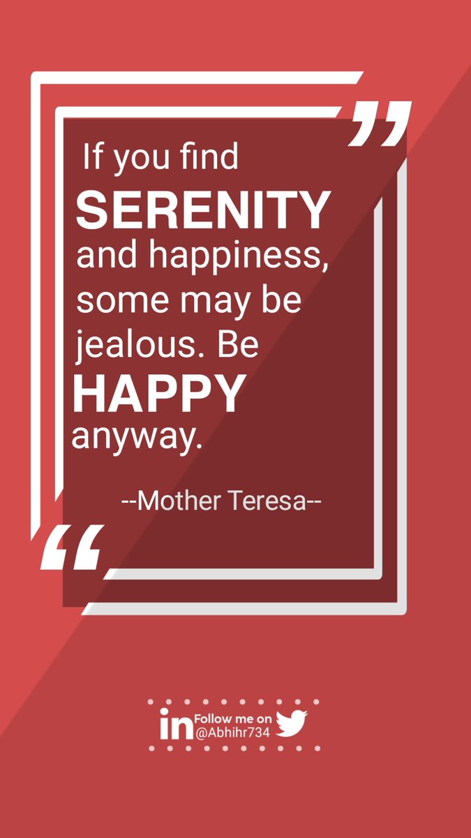 Abhihr734's tweet photo. Mother Teresa ~ Quote Picture.
#quotepictures #inspiringquotes #thoughts
#picturequote #imagequote #TweeterWorld
.........................................................@Abhihr734 https://t.co/vgKvJkU7HB