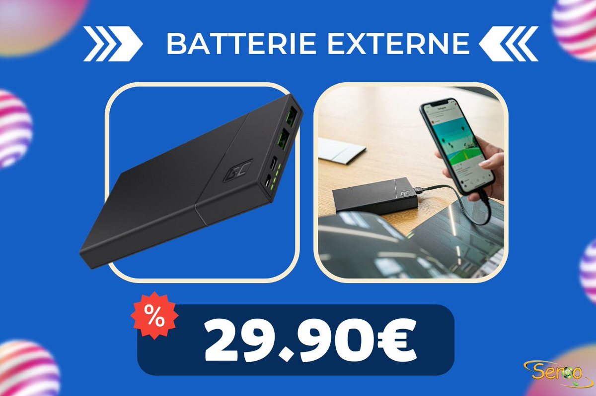 seroo_fr's tweet photo. LA SELECTION DU JOUR DE LA TEAM SEROO 😏

🔋 BATTERIE EXTERNE GREENCELL 10000MAH 
➡️ Une marque reconnue dans la durabilité de ses produits 
🏆Et pour seulement 29.90€ 
➡️ https://t.co/ftExmV71Lj https://t.co/iTtptx4y8V