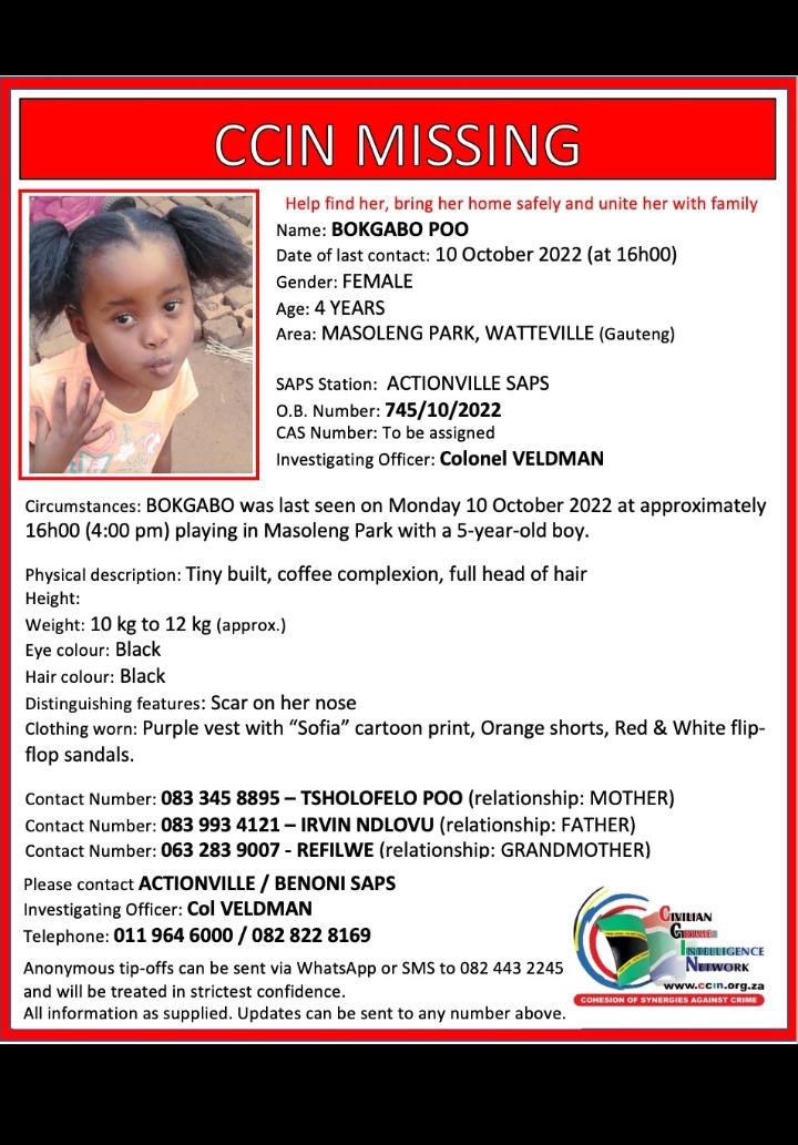MaChauke_'s tweet image. Please retweet and help us find Bokgabo.