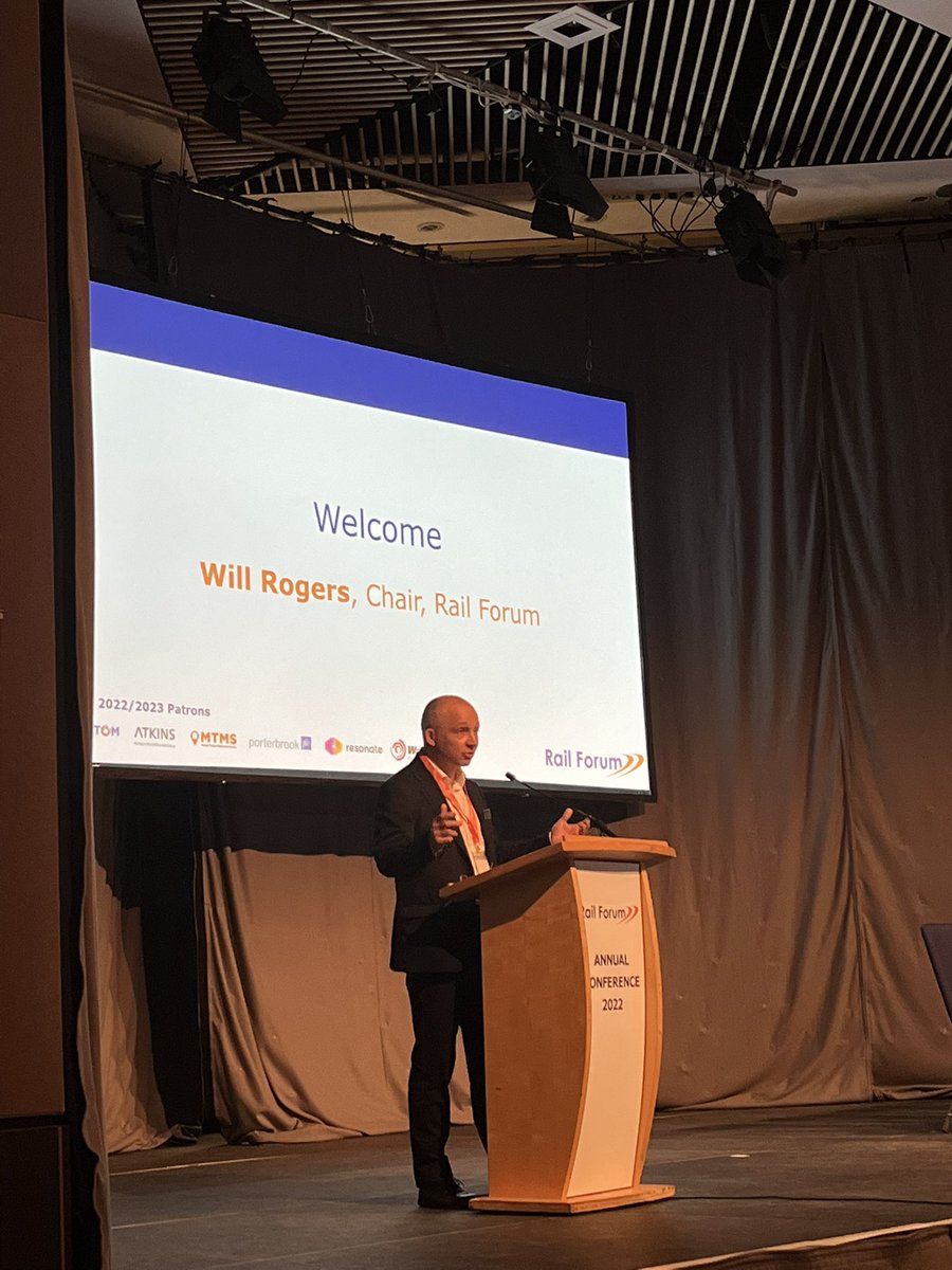 railforum_uk's tweet photo. A warm welcome from Rail Forum Chair, Will Rogers #RFConference https://t.co/ScRnrKIekA