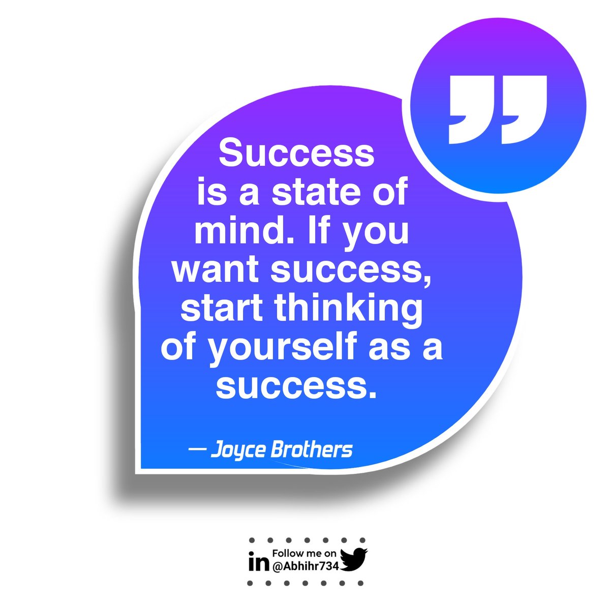 Abhihr734's tweet photo. Joyce Brothers Quote Picture.
#quotepictures #inspiringquotes #thoughts
#picturequote #imagequote #TweeterWorld
#newpost #night https://t.co/vYnqoRoAd0