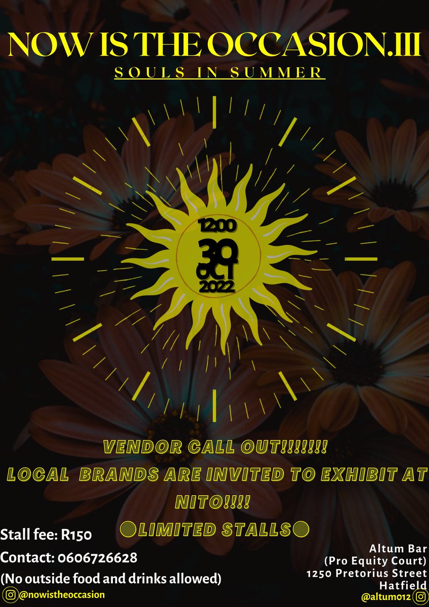 noxolodesire's tweet photo. #localbusiness #pitori #hatfield #supportlocalbusiness #vendor #exhibitions #pretoria #socialmarket https://t.co/DA4G2NfEJn