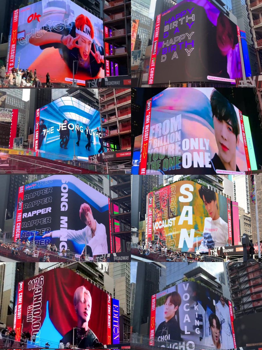 Finally ot8 ateez birthday ads at New York Times Square complete ✨

#ATEEZ <a href="/ATEEZofficial/">ATEEZ(에이티즈)</a> #에이티즈