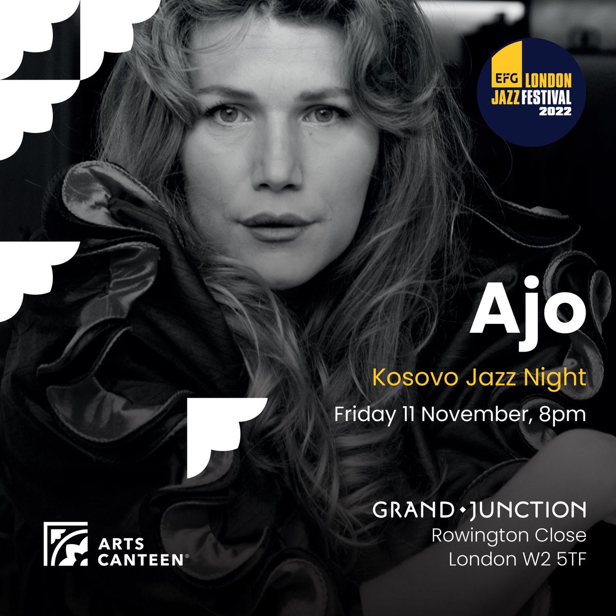 WE ARE ONE MONTH AWAY FROM <a href="/llotilloti/">AJO</a> concert!

Tales of honour &amp; betrayal, joy &amp; pain, politics of being a female &amp; celebration of womanhood &amp; the #albanian concept of ‘Besa’ an oath of trust passed down the centuries.

🎟bit.ly/3CO504s

#Kossova #wearejazz #Jazz