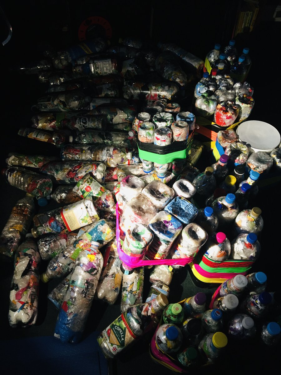 IPSBfantastic's tweet photo. Morning! #Ecobrick Tuesday!

Anyone want this astonishing stash of sequestered film bricks for your #eco #recycling #PassOnPlastic #SaveOurOceans #OverToYouth project?

Some already made into🪑 and 🥁

Let’s make the children’s dedication worthwhile! 
https://t.co/RAGDuM03ub https://t.co/kErMqvMeo6