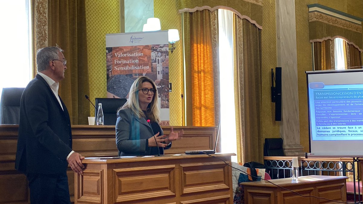 pabisgambiglia's tweet photo. Présentation de Nathalie Lameta et Jean-Pierre Boissin devant le CESEC sur le thème de la Transmission/cession d’entreprises en Corse, #chaireMIT @UnivFundazione @umrlisa @UnivCorse @CesecDeCorse https://t.co/mtynWqoIh3
