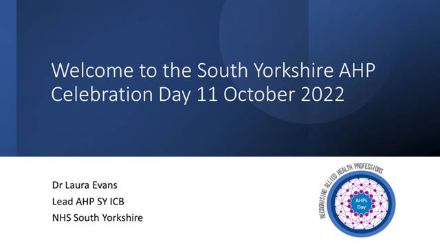A very warm welcome from <a href="/LauraJaneEvans5/">Dr Laura Evans</a> who opens today's #AHPsDay celebration day