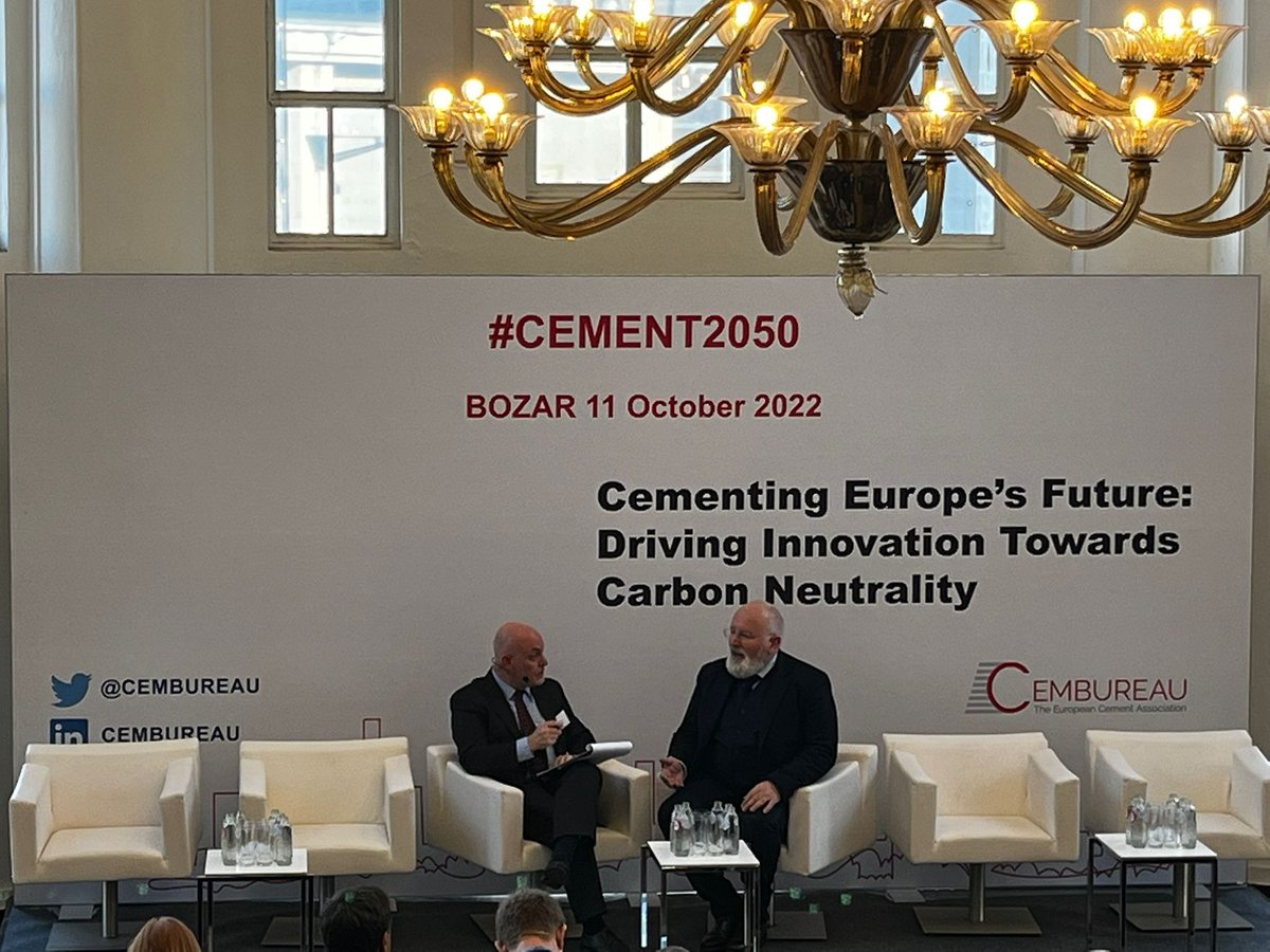Cement_Europe's tweet image. Very pleased to welcome @EU_Commission Executive Vice-President @TimmermansEU at our annual event. The Vice-President acknowledges the positive change in the #cement industry in these last years and highlights that cement will continue to be essential 🏗️
#CEMENT2050