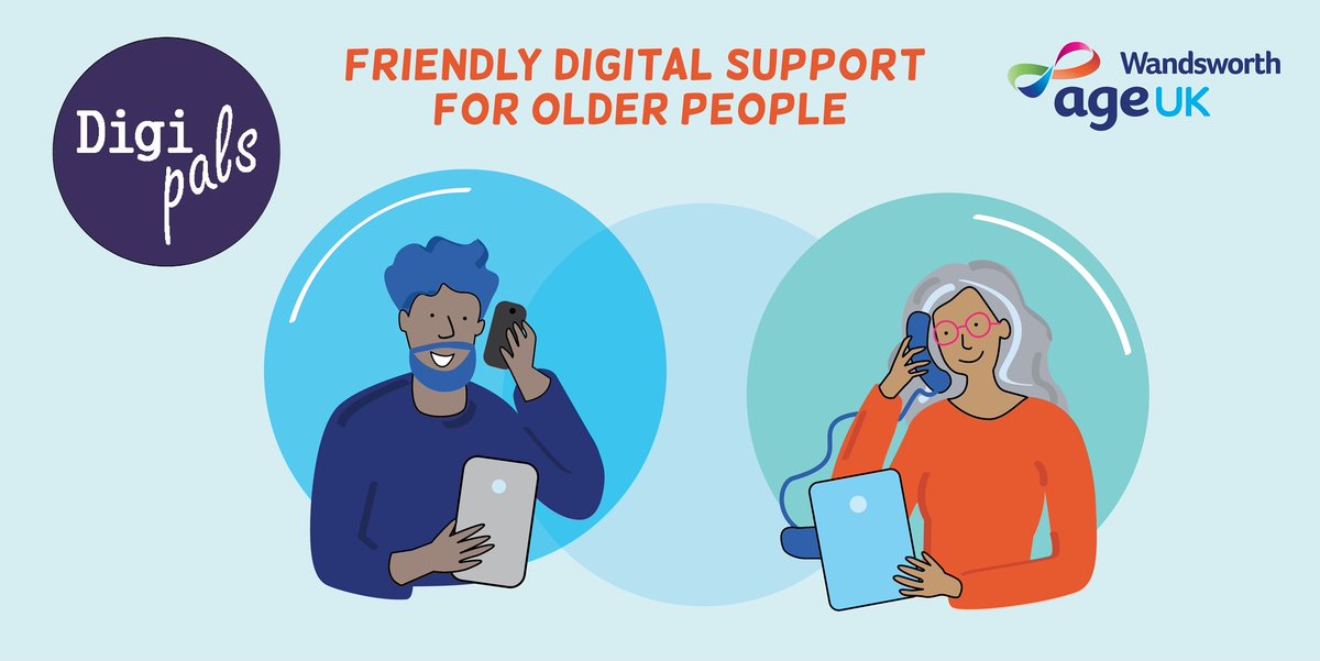 wandsworthlibs's tweet photo. Older people who need help with digital services or computers can visit Tooting Library today, 10.30am-12pm
Learn to connect with family, access services online, & more, with DigiPals volunteers from AgeUK Wandsworth
https://t.co/KqjlZqUvD3 #Tooting #DigiPals #Tooting https://t.co/o0XFiNjd4d