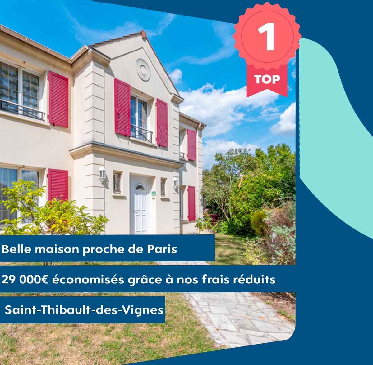 FrImop's tweet photo. #Imop, l’agence à #commissionfixe vous présente son top 3 de cette rentrée.
 
Félicitations à nos conseillers pour ce mois de septembre⭐
 
En première position, une belle maison proche de Paris. Ce sont plus de 29 000 euros que notre #acquereur et notre #vendeur ont économisés ! https://t.co/dYVR3UD3WZ