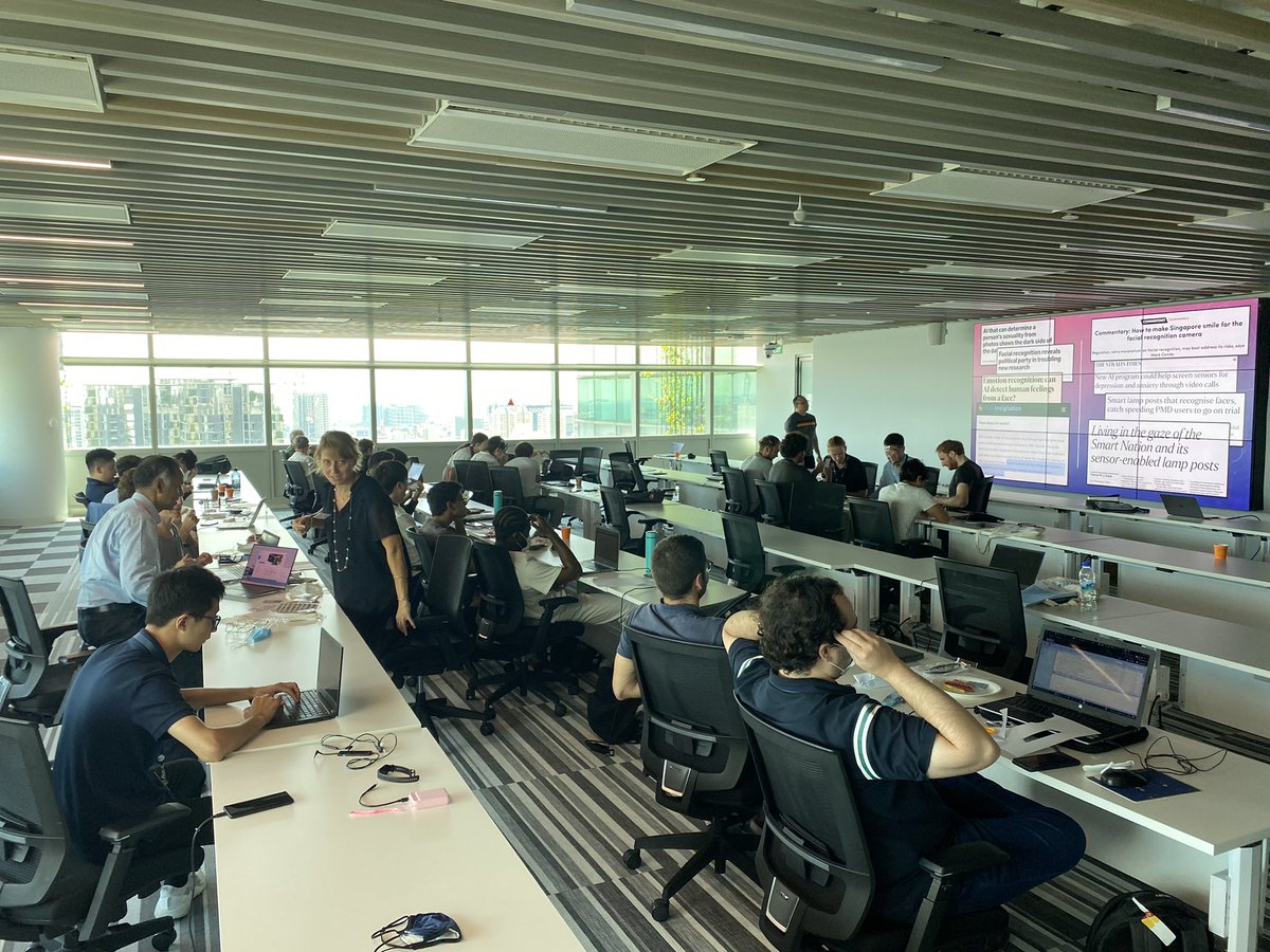 CNRSatCREATE's tweet photo. #DesCartesSchool Day 2 followed by a Class and Interactive Workshop: Not The Face! (by Hydar Saharudin)
A very interactive arts &amp; craft exercise! #facialdetection 🤖 https://t.co/7tFaoE9xgu