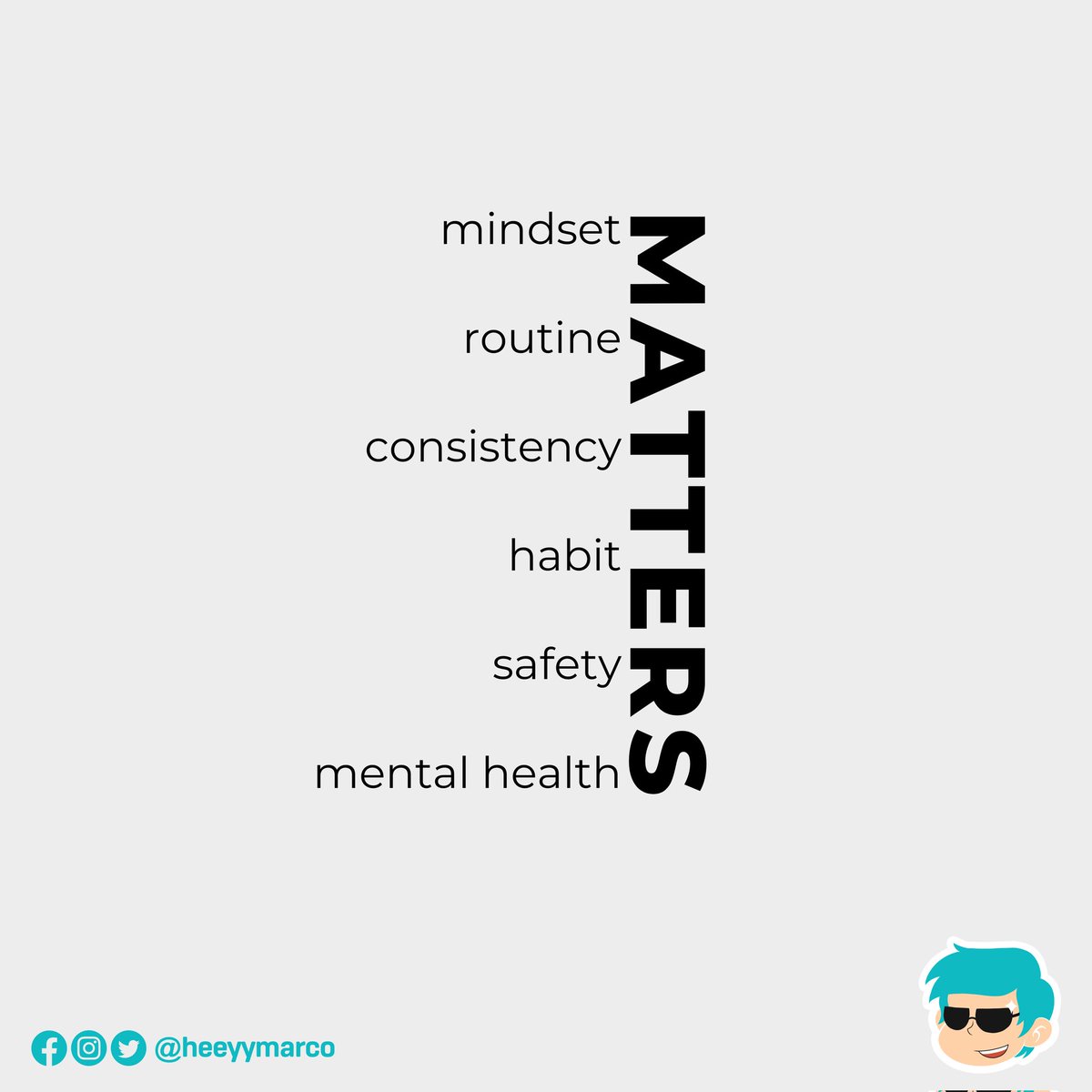 heeyymarco's tweet image. 𝘽𝙪𝙙𝙙𝙮? 𝘈𝘳𝘦 𝘺𝘰𝘶 𝘤𝘰𝘱𝘪𝘯𝘨 𝘶𝘱 𝘸𝘦𝘭𝘭 𝘸𝘪𝘵𝘩 𝘭𝘪𝘧𝘦?

In case you are feeling blue recently, please #𝐓𝐮𝐞𝐬𝐓𝐨𝐁𝐞𝐈𝐧𝐬𝐩𝐢𝐫𝐞𝐝 and take your time to be reaffirmed by these words.

#TuesToBeInspired
#HeyMarco
#HeyMarContent