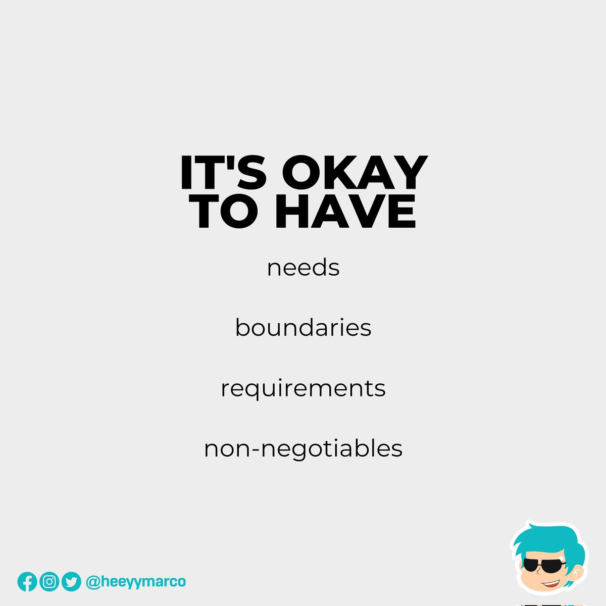 heeyymarco's tweet image. 𝘽𝙪𝙙𝙙𝙮? 𝘈𝘳𝘦 𝘺𝘰𝘶 𝘤𝘰𝘱𝘪𝘯𝘨 𝘶𝘱 𝘸𝘦𝘭𝘭 𝘸𝘪𝘵𝘩 𝘭𝘪𝘧𝘦?

In case you are feeling blue recently, please #𝐓𝐮𝐞𝐬𝐓𝐨𝐁𝐞𝐈𝐧𝐬𝐩𝐢𝐫𝐞𝐝 and take your time to be reaffirmed by these words.

#TuesToBeInspired
#HeyMarco
#HeyMarContent