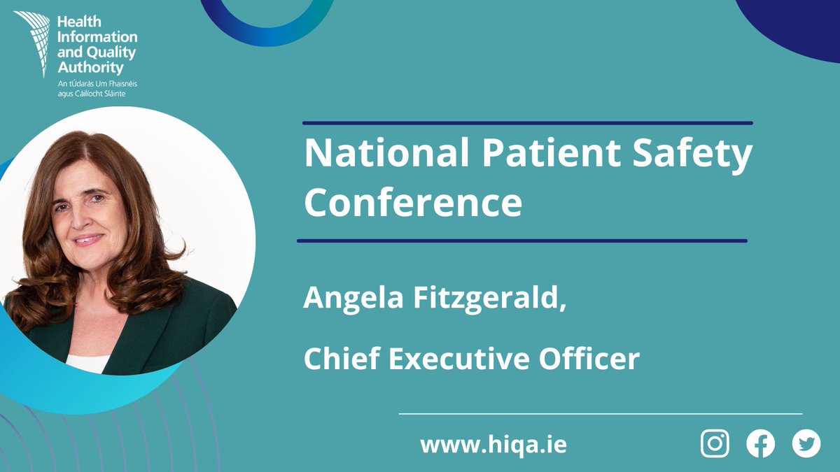 Our CEO, Angela Fitzgerald, will be speaking on effective collaboration from the perspective of a regulator at today’s National Patient Safety Conference. Angela will be on at 13:45pm. Please visit our stands today to find out more about our work.