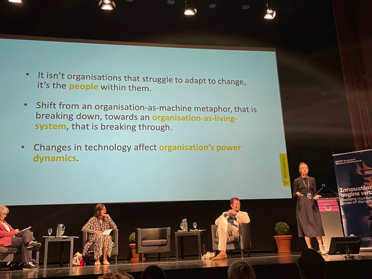 Olga Tykhonova from Museum Booster talks about change - it’s always people who need to change and are the change needed for organizational change. #NEMOemc22