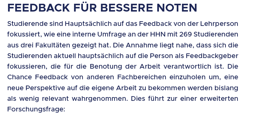 InduKo_hhn's tweet photo. Nach einer Umfrage an der #HHN mit 269 Studierenden hat gezeigt, dass sich die Studierenden hauptsächlich auf die Personen als Feedbackgeber konzentrieren, die für die Benotung verantwortlich sind - #InduKo möchte das dringend ändern. #Kollaboration https://t.co/EtcdfrpU6t