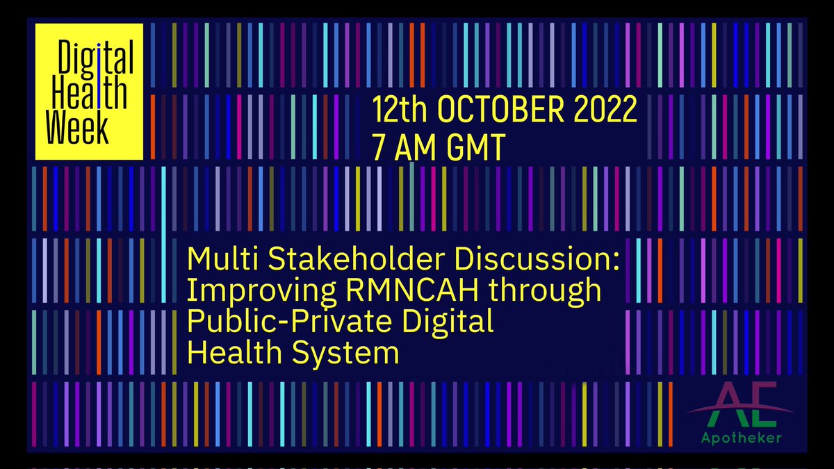 ApothekerTz's tweet photo. We are bridging the technical-political divide in #DigitalHealth and bringing stakeholders together on "Improving RMNCAH through Public -Private Digital Health System
Register for our event and over 90 others this week: https://t.co/gceOFwAWs6
#trans4m_health #digitalhealthweek https://t.co/8Zu3HJR677