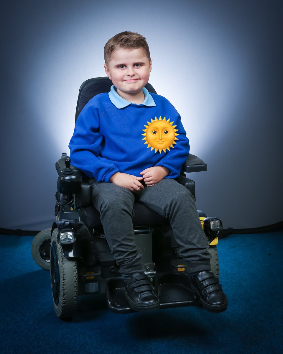 Yes, I did want my son’s wheelchair in his school photo, because it is a part of him. No, I did not want an ableist photographer to cut it out because they think he looks better without it. Fraser is disabled, and perfect, just the way he is. Very proud Mum! ￼￼￼💙♿️😍