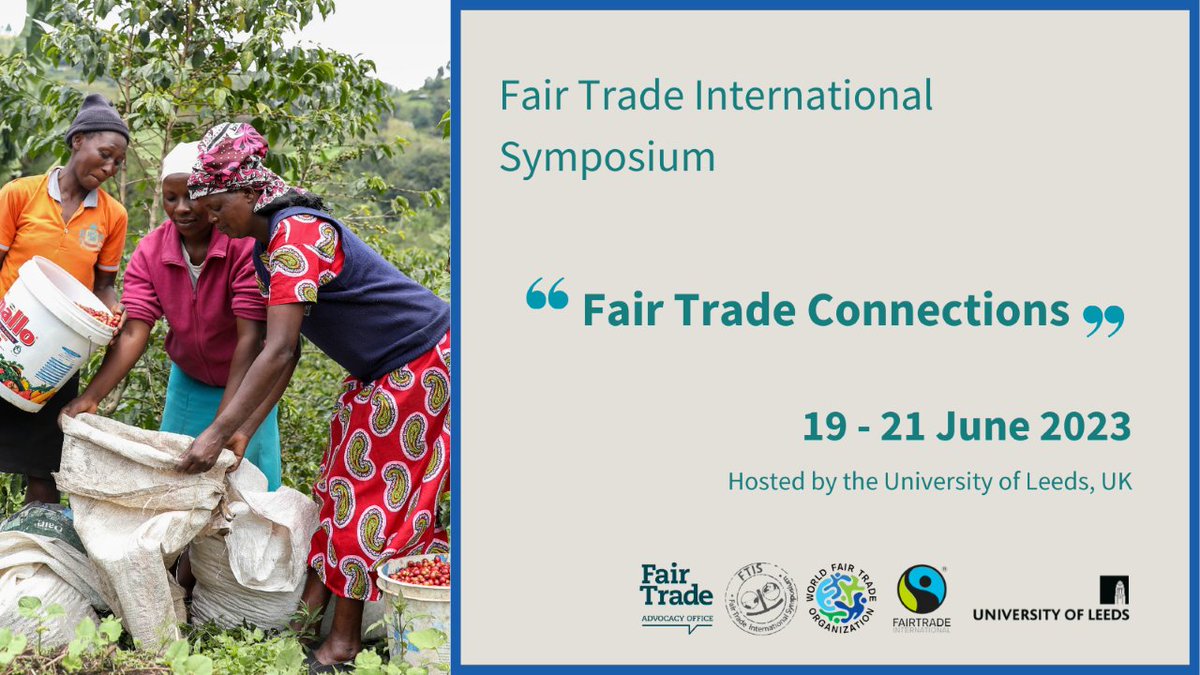 FTIS - Fair Trade International Symposium (@ftis2023) on Twitter photo Out now! Call for Papers, Posters and Workshops for the next Fair Trade International Symposium #FTIS2023 to be held at the <a href="/UniversityLeeds/">University of Leeds</a> next June. Deadline for submissions 20 Jan 2023 #fairtrade #sustainability
eu.eventscloud.com/website/9446/h…
Please spread the word!📯 Out now! Call for Papers, Posters and Workshops for the next Fair Trade International Symposium #FTIS2023 to be held at the <a href="/UniversityLeeds/">University of Leeds</a> next June. Deadline for submissions 20 Jan 2023 #fairtrade #sustainability
eu.eventscloud.com/website/9446/h…
Please spread the word!📯