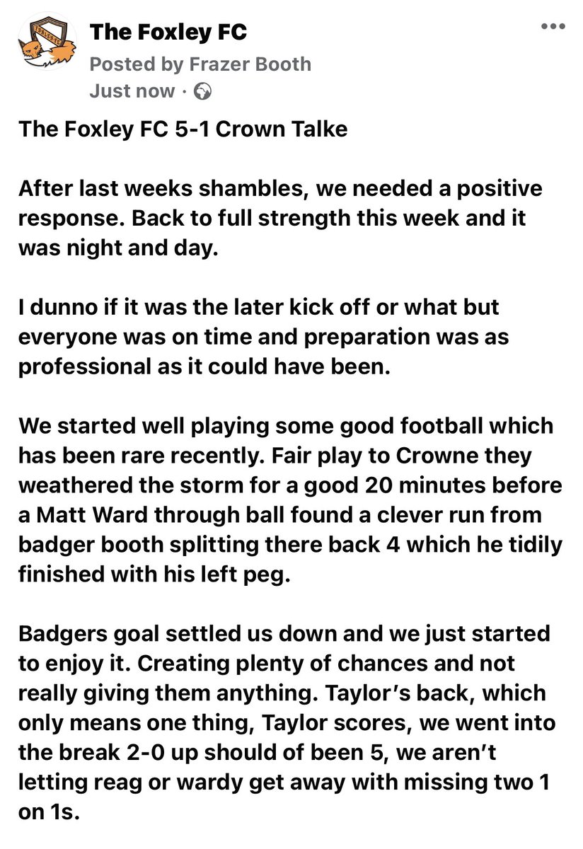 The Foxley FC tweet media