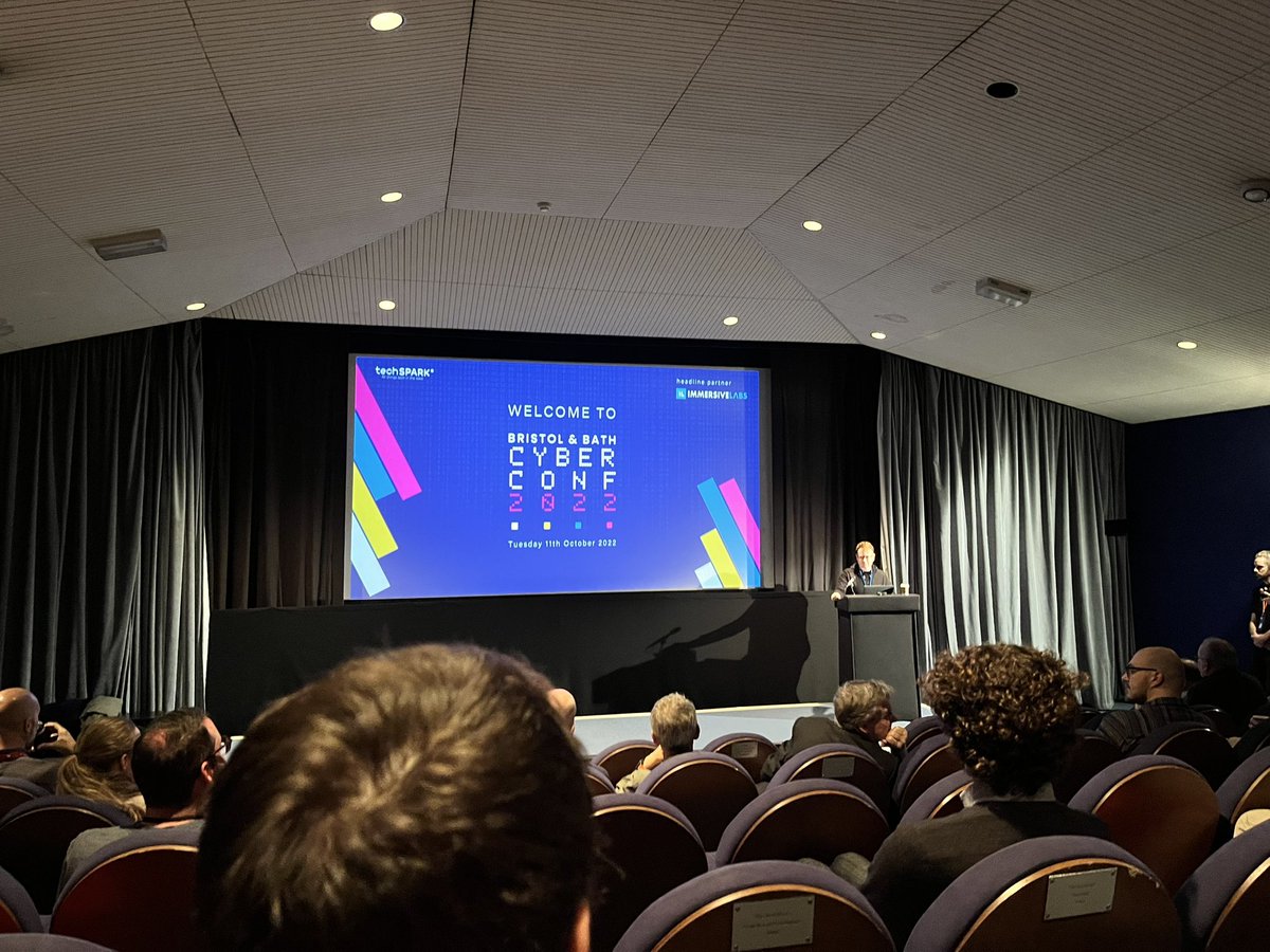 Hayesparsons's tweet photo. The #cyberconference has begun and was opened by @TechSPARKuk!

Today is all about raising awareness around cyber attacks and the importance of cyber security in the tech industry.

Sponsored by @immersivelabs 

#btf2022 #cyberconf @tech_bristol https://t.co/bOYcicq4xy