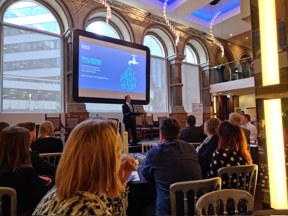 MattMWater's tweet photo. @InstWater conference 2022 opened by @AnglianWater very own Peter Simpson. https://t.co/W4qHnlwGTm
