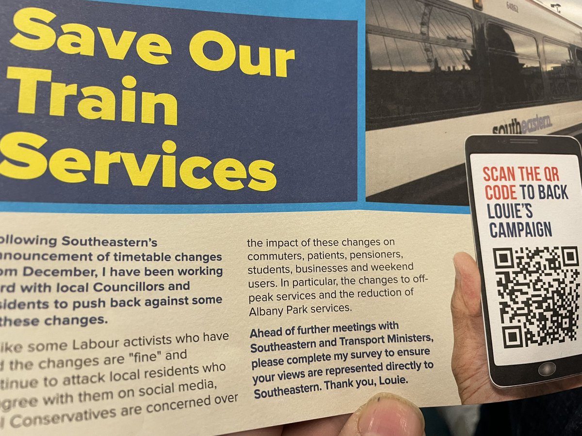 Brazen lies being handed out by <a href="/louie_french/">Louie French MP</a> this morning at #AlbanyPark station. It is your government’s 12 years of failure of managing the railways that is leading to these changes. Take responsibility