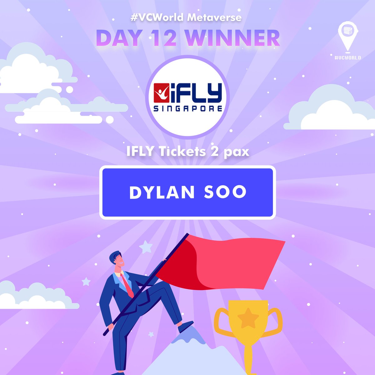 value_champion's tweet photo. Daily giveaway #12 (#Final #giveaway), congratulations to DYLAN SOO for walking away with a pair of IFLY tickets! #VCWorld S$500 #Referal still ongoing, refer #friends and #family now! 👉 https://t.co/SZmSPbBg7d

#sglifestyle #valuechampion #financeliteracy #financesg #insurance https://t.co/wgqvsBPGOB