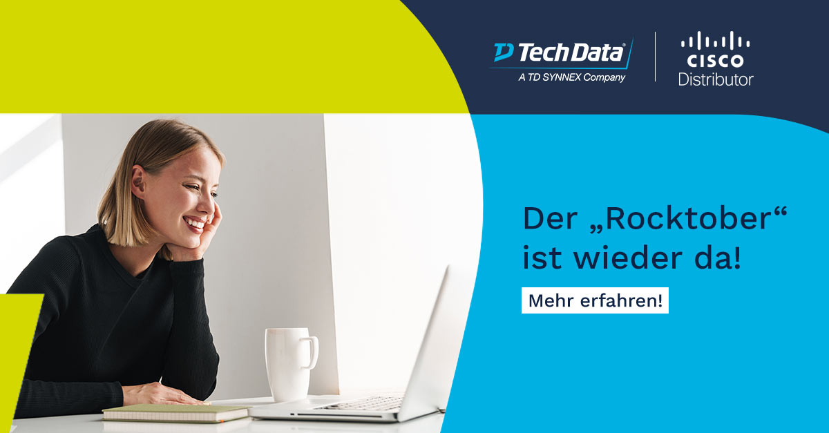 TechDataAT's tweet image. Der &quot;Rocktober&quot; ist wieder da mit unwiderstehlichen Rabatten und exklusiven Angeboten, um Ihre Kunden stärker an @Cisco zu binden und das auch noch für weniger Geld.
ms.spr.ly/6012dM4ri