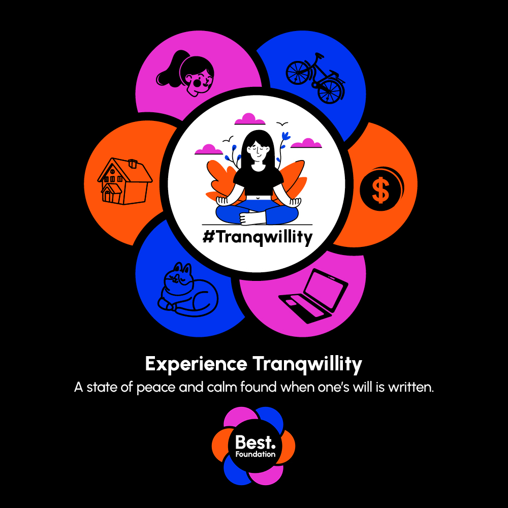 Everyone deserves tranqWILLity but 60% of adults don't even have a will! 

A will states what should happen to your money, property, possessions, pets &amp; children after your death. Have anything on that list? Then you should have a will! Find a will writer: ow.ly/XTTz50KRbLg