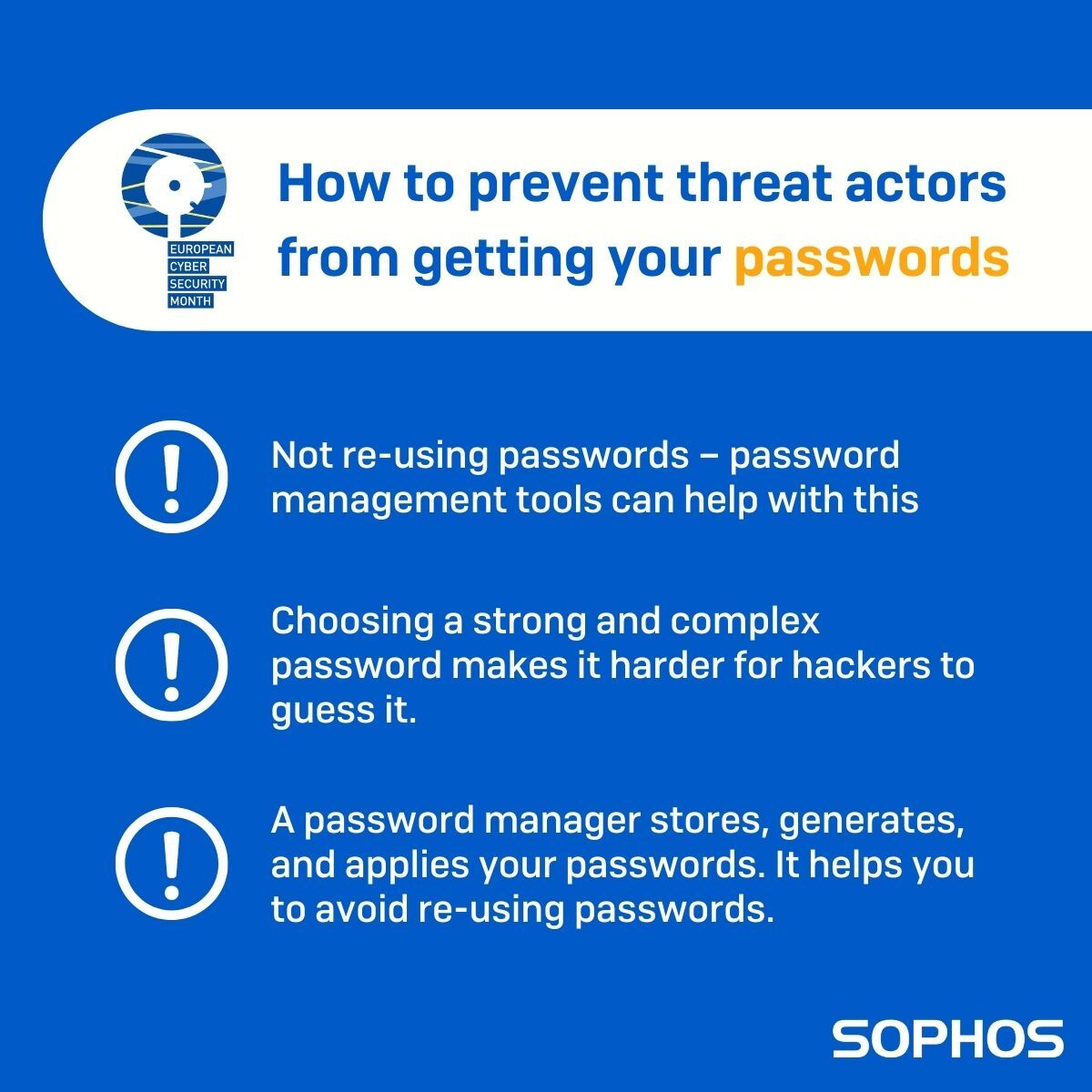 The focus of week 2 of Cybersecurity Awareness Month is passwords. To highlight the importance of strong passwords and password managers, check out Sophos article about,Prevent threat actors getting (and using) your passwords” here:
bit.ly/3e8zcha
#sophos #cybersecmonth