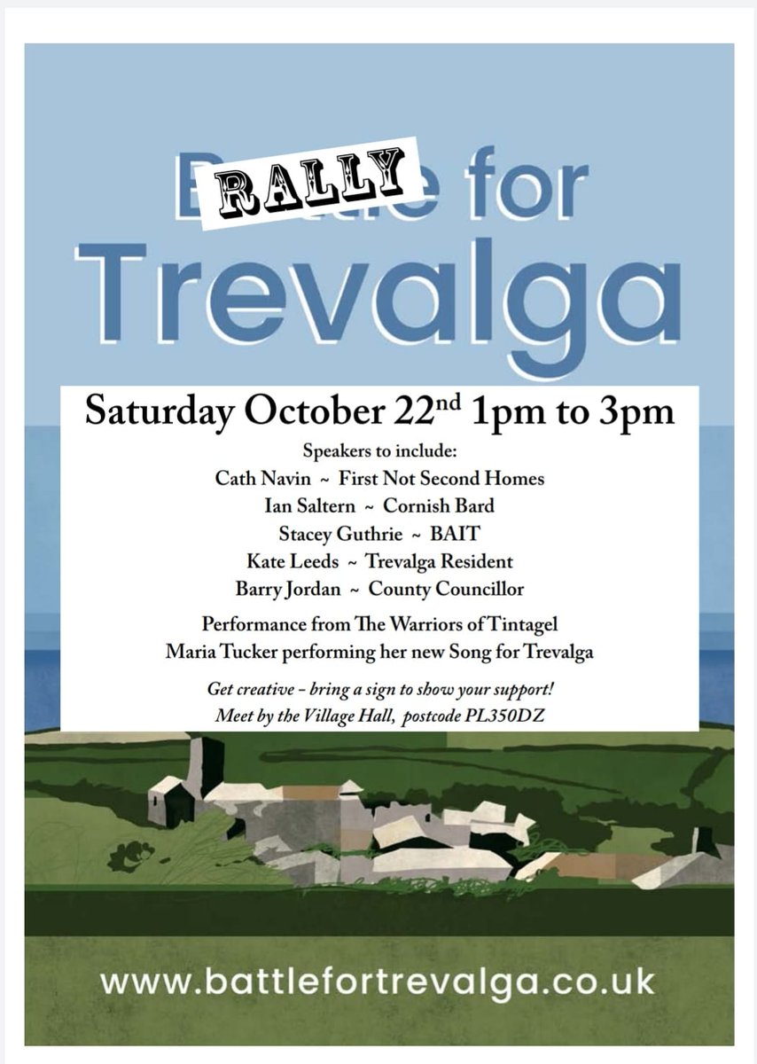 Battle4Trevalga's tweet photo. "Widening the A30, tourists complaining St Ives is too small to fit them all, now whole estates sold off?? Where will it end, more ancient, sacred places bulldozed for some McDonalds? Probably. And this is why I stand with Trevalga."

Claire, Trevalga supporter

#SaveTrevalga https://t.co/DCzFubT24J