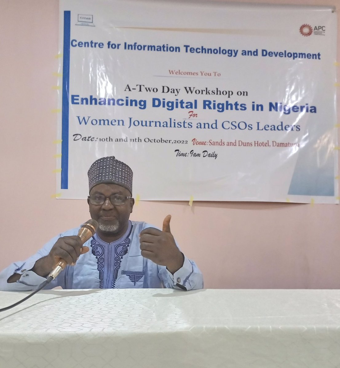 On going training on Digital Rights in Nigeria. <a href="/ICTAdvocates/">CITAD</a> <a href="/YZYau/">Yunusa Ya'u</a> <a href="/a_sabo12/">Ali Sabo</a> <a href="/zee4mii/">Zainab Aminu</a> <a href="/iam_otarion/">Jhn Otaro</a> <a href="/APC_News/">APC</a> @TalkWithArewa <a href="/freshsalis/">Salisu Bako</a> <a href="/kblawanty/">Kabiru Lawanti</a> <a href="/freedomradionig/">Freedom Radio Nigeria</a> <a href="/PhilipYatai/">Philip Daniel Yatai</a> @ABUPloggas <a href="/jcin_abuzaria/">JCIN ABU ZARIA</a> <a href="/MKabrik/">MsBaryatKabrik</a> <a href="/AYOOijiwole/">#AYOO IWAJU! IWAJU!</a> <a href="/sanigumel/">sanee ibraheem</a> <a href="/QeenZahra/">Qeen Fateema Zahra</a> <a href="/ArewaRecyclers/">ArewaRecyclers (Creating value from waste)</a> <a href="/TheSPPG/">The School of Politics, Policy and Governance</a>