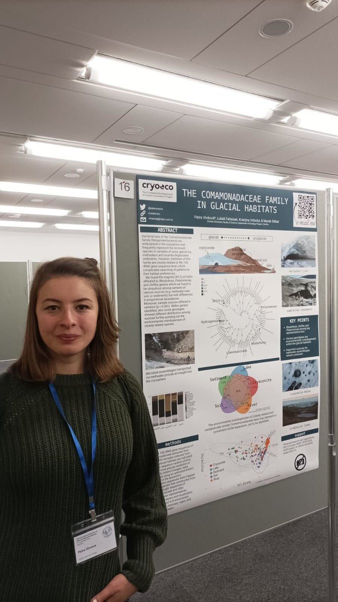 CryoEco's tweet photo. We are at #PAM2022! @petavinsova here presenting a poster on the Comamonadaceae in glacial habitats. https://t.co/qUapdu4NO2
