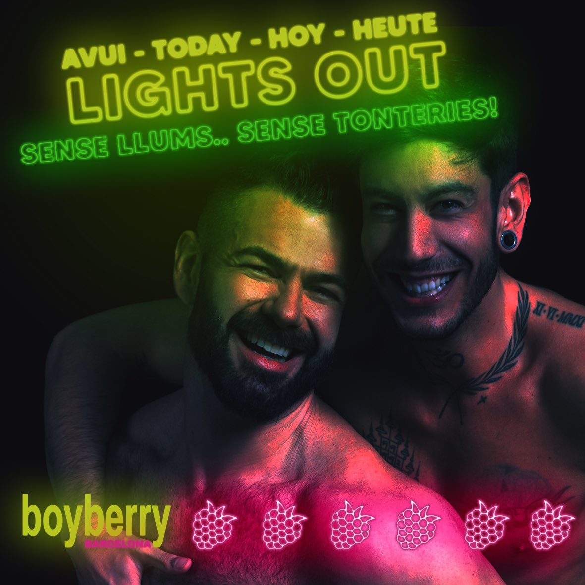BoyberryBcn's tweet photo. Hoy apagamos las luces en boyberry… te atreves? https://t.co/vmZZtBkL2B