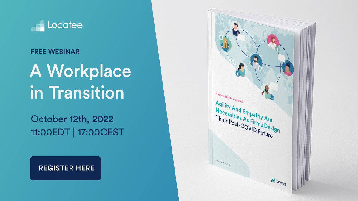 LocateeCH's tweet photo. Last chance to sign up: https://t.co/up3sCFx6WL

How do your post-covid workplace decisions compare to  50 North American CRE &amp; FM executives? Join Sabine Ehm, @LocateeCH &amp; Dayann Charles, @verdantix as they explore the 2022 study on the current state of the world of work. https://t.co/f87YKjpGw9
