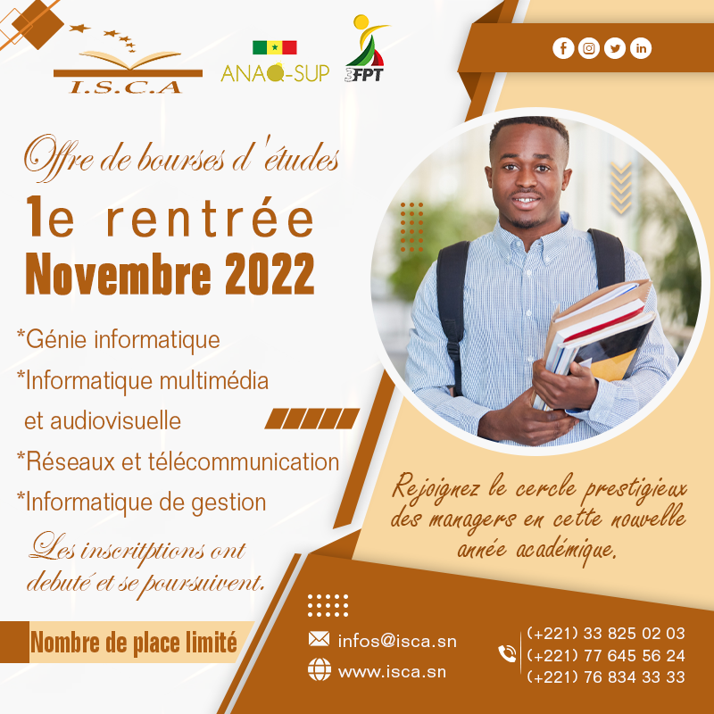 IscaDakar's tweet photo. Tu veux te former et être un professionnel dans le domaine des nouvelles technologies? Rejoins ISCA et profites d'une formation de qualité avec des méthodes pratiques.
Contactez-nous au 33 825 02 03/ 77 499 95 95/ 76 834 33 33

#informatique
#formationprofessionnel
#Rentree2022 https://t.co/SbWqJQmVp6