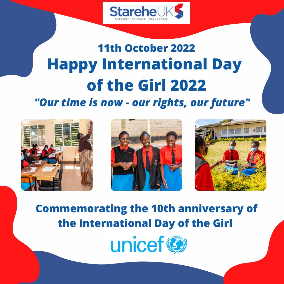 StareheUK's tweet photo. Happy International Day of the Girl 2022

“Our time is now – our rights, our future”

Commemorating the 10th anniversary of the International Day of the Girl. 

There have been many opportunities created for girls to have their voices heard but there is still more work to be done https://t.co/CBFnULfoWs