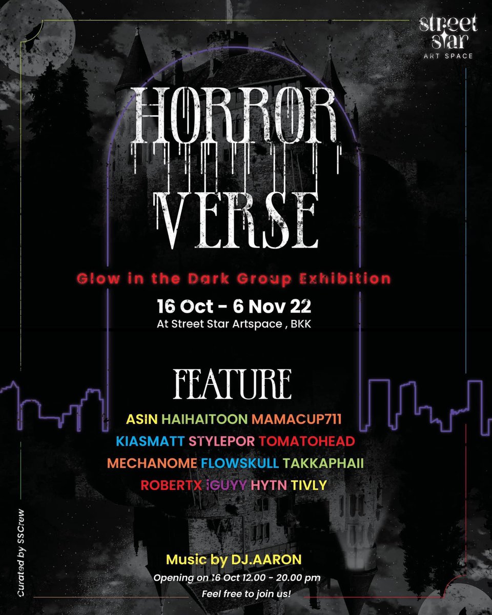 haihaitoon's tweet photo. Hope to see you guys 🙌🏾 

Horrorverse Art Exhibition
Date 16 Oct - 6 Nov 22
Place: @streetstar_artspace 
Opening: 16 Oct at 12.00 am till late~i 
information
Street Star Artspace
082 593 9924
https://t.co/WCC6hd2yCx

#Horrorverse #Artexhibtion
#streetstar #artofsharing https://t.co/eOJyLoqodr