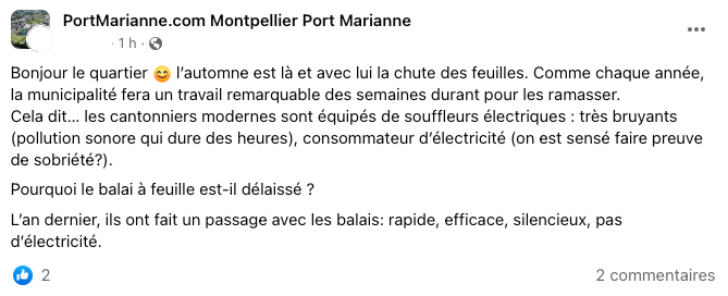 Je vous souhaite à tous d'avoir un groupe Facebook comme celui de mon quartier. Passé la trentaine c'est un petit plaisir au quotidien.