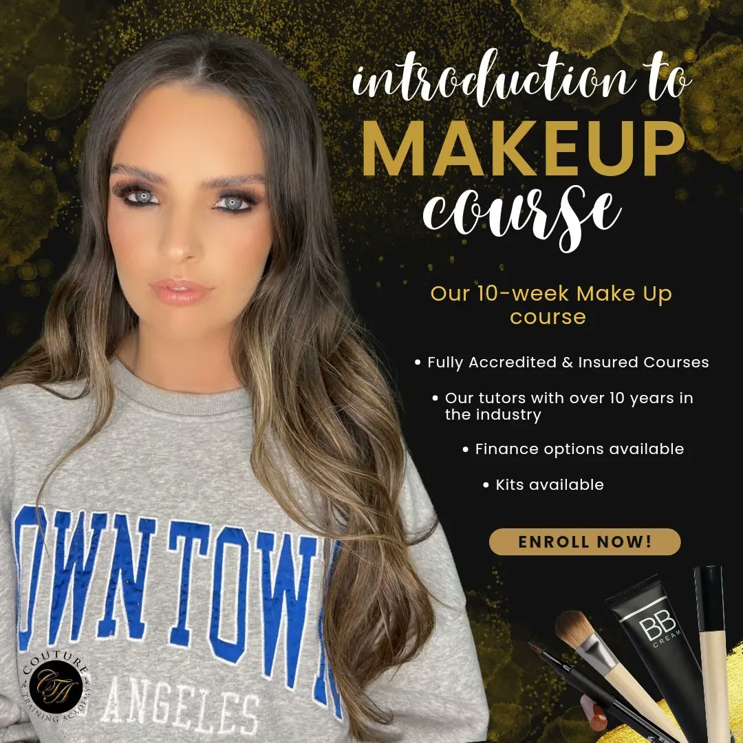 LipCouture_Shop's tweet photo. ✨ 𝐈𝐧𝐭𝐫𝐨𝐝𝐮𝐜𝐭𝐢𝐨𝐧 𝐭𝐨 𝐌𝐚𝐤𝐞 𝐔𝐩 𝐂𝐨𝐮𝐫𝐬𝐞 ✨

 Our 10-week Make Up Course

💄Fully Accredited &amp; Insured Courses
💄Finance options available
💄Our tutors with over 10 years in the industry
💄Kits available

Limited slots only ❤️

💌𝘿𝙈 𝙩𝙤 enroll, https://t.co/ePidcOXa8G