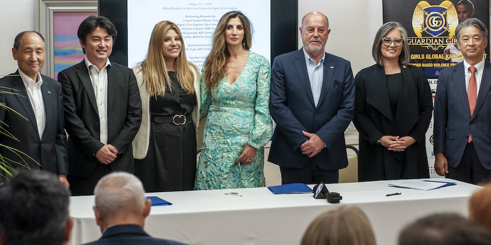 OFFICIAL: at the Karate Night, <a href="/ShinKoyamada/">Shin Koyamada（小山田 真）</a> <a href="/KIFGlobal/">Koyamada International Foundation (KIF) Global 🌎</a>, <a href="/UNFPA/">UNFPA</a> and <a href="/WorldKarate_WKF/">World Karate Federation 🥋</a> just signed a groundbreaking trilateral partnerships to end the Gender-Based Violence through its new Guardian Girls Karate 🥋🌎 

#GuardianGirls #GuardianGirlsKarate #KarateNight <a href="/KenkoSone/">Kenko SONE</a>
