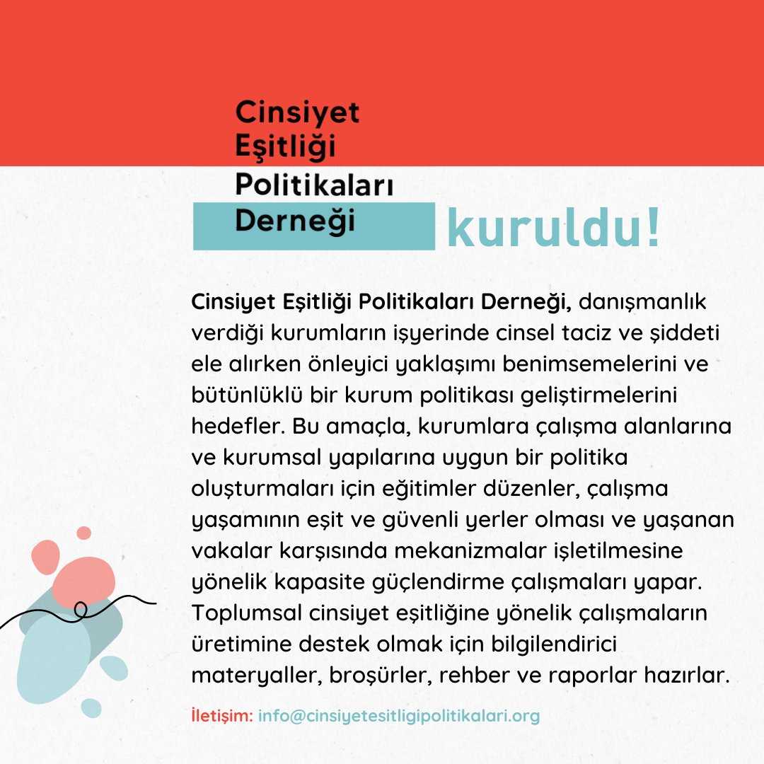 📢 Cinsiyet Eşitliği Politikaları Derneği, çalışma yaşamında cinsiyet eşitliğinin sağlanması için kurumsal politikalar geliştirilmesine katkıda bulunmak amacıyla kuruldu