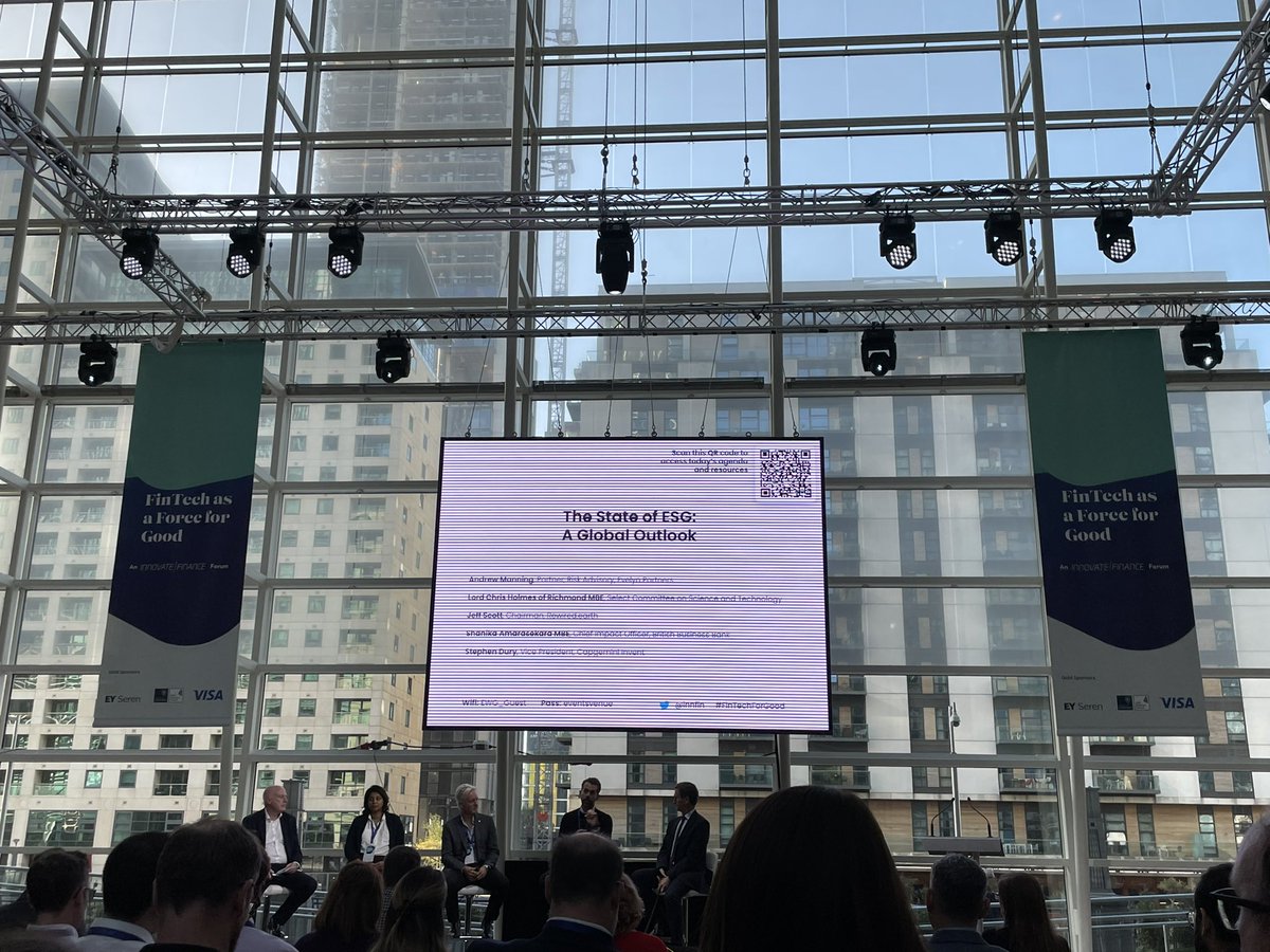 The most significant impact individuals can make on their total environmental and social@impacts is through the financial services &amp; investments they choose, striking point made by Lord Chris Holmes <a href="/InnFin/">Innovate Finance</a> #fintechforgood