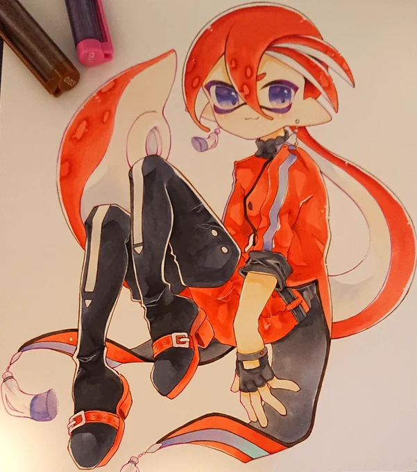 マイイカ、うちのスパッタリー擬化に寄せているそのうち一緒に描きたいな 