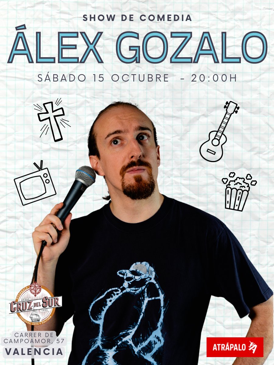Gozalo_Alex's tweet photo. ¡VALENCIA! Que este sábado día 15 tenéis comedia de la de reírse.
Pero primero dadle a este enlace: https://t.co/uAdIATJ1cX https://t.co/XzS0tHJmqf