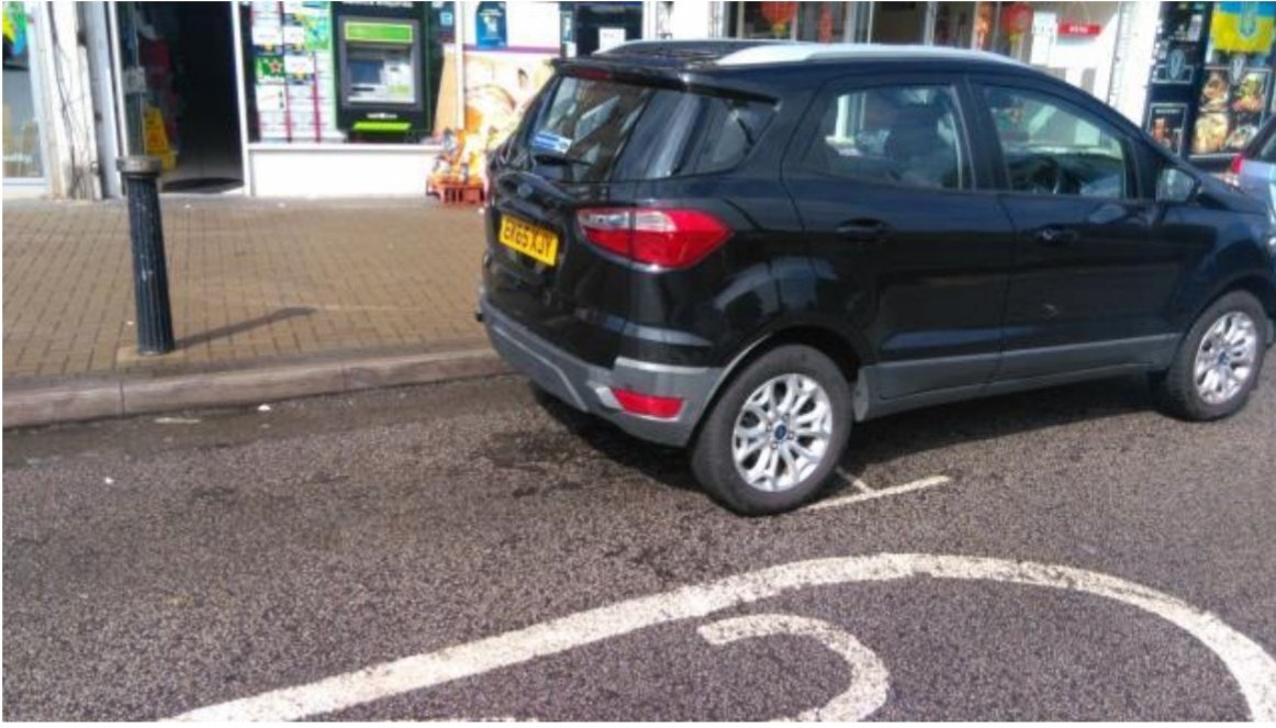 TomGeo10's tweet photo. @LBofHavering Thoroughly disappointed in this decision to uphold. Had I not parked in this manner another vehicle would not have been able to use the adjourning space. How are members of the @CrowComGroup community supposed to support local businesses if 1) they're unable to park https://t.co/GQSJkvxLnG