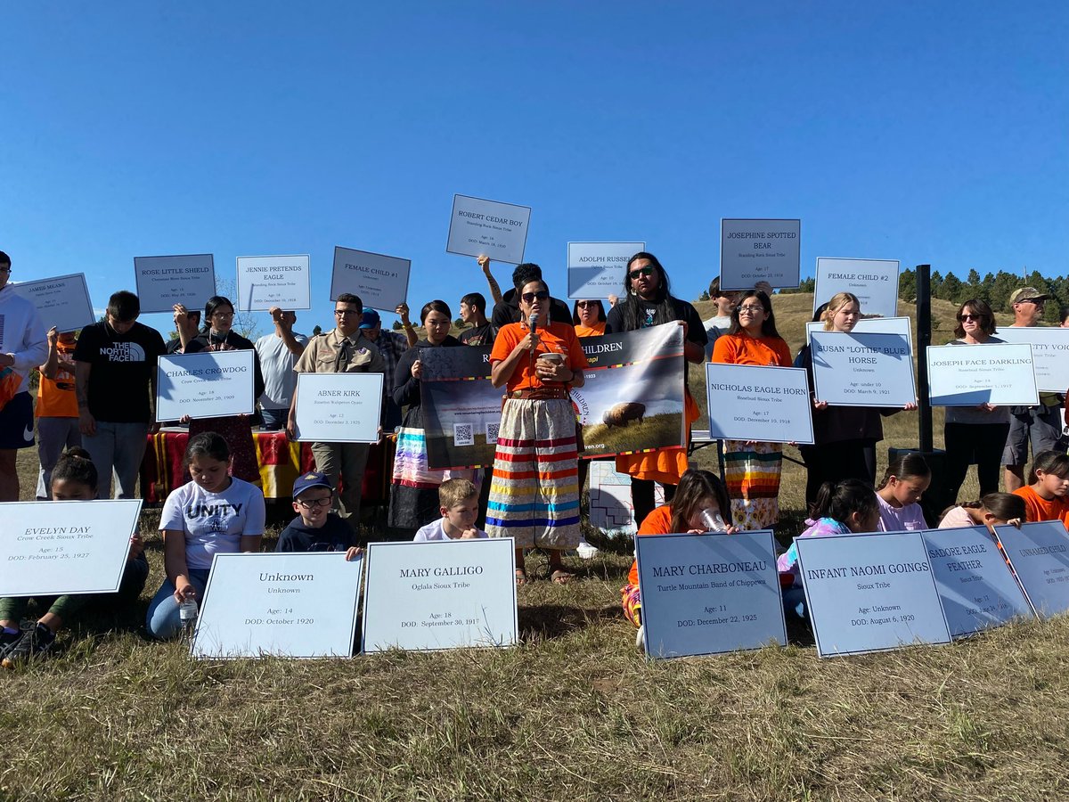 Monument_Lab's tweet image. #ReGeneration’s Rapid City Indian Boarding School Lands Project memorial event to honor &amp;amp; remember the children who attended and those who passed away while attending the School.