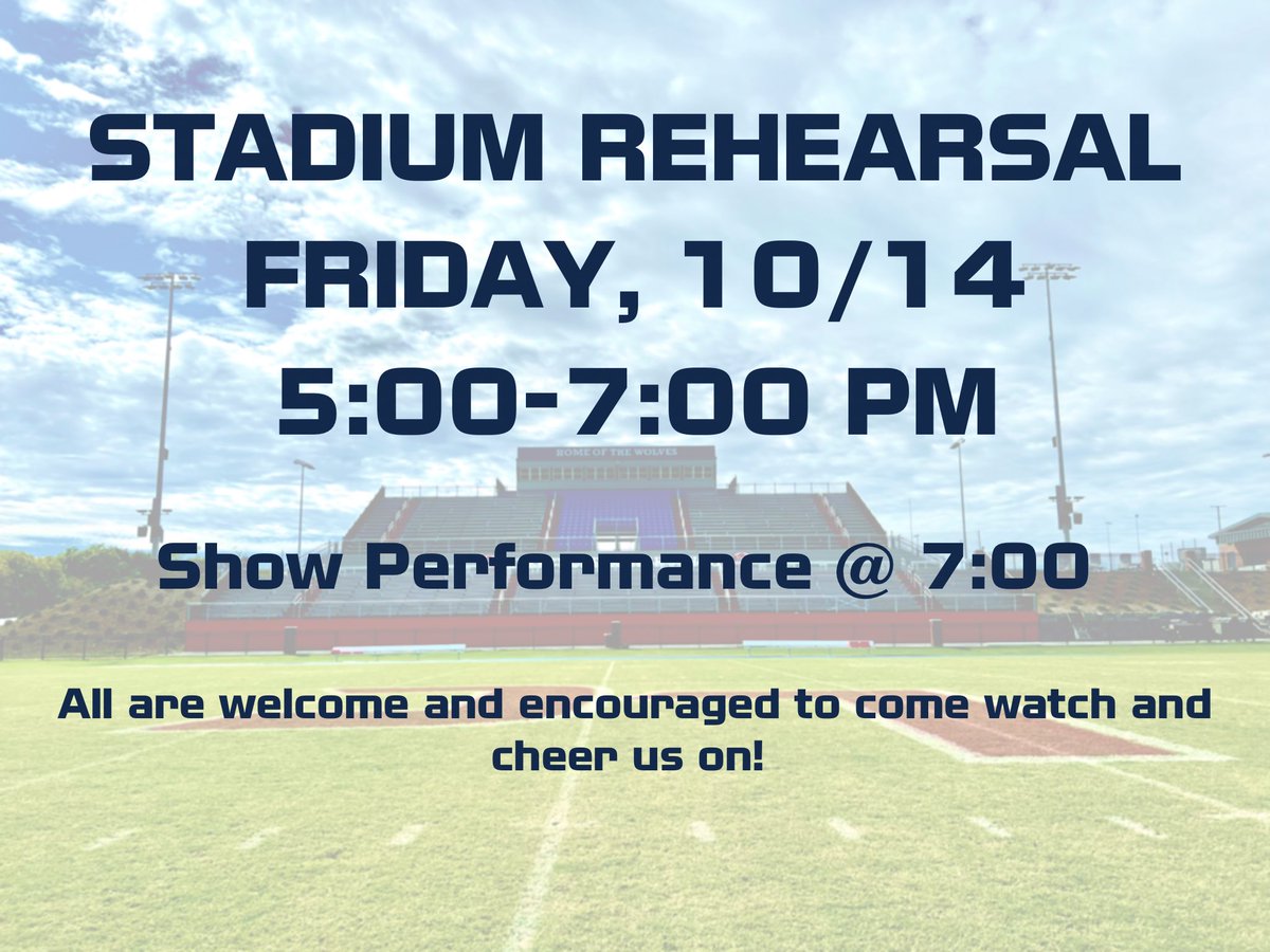 LCWolvesBand's tweet image. THIS FRIDAY, we will be practicing IN THE WOLF DEN! We will do a performance run of our show, “The Forest,” at 7:00 PM! Come out and show the band some love! @LCHSWolves @LCMSWolves @LCWolvesSports @LCWolvesFball @LCSportsNow @LCHSWolvesDance @LCWolvesHoops